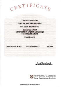 CELTA Certificate